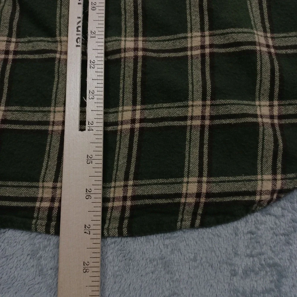 J Crew Shirt‎ Mens Medium Green Plaid Button Up Flannel Classic Casual